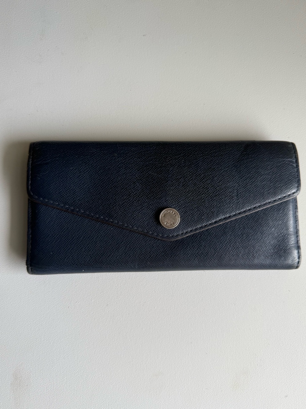 Michael Kors Saffiano Leather Envelope Wallet - Black